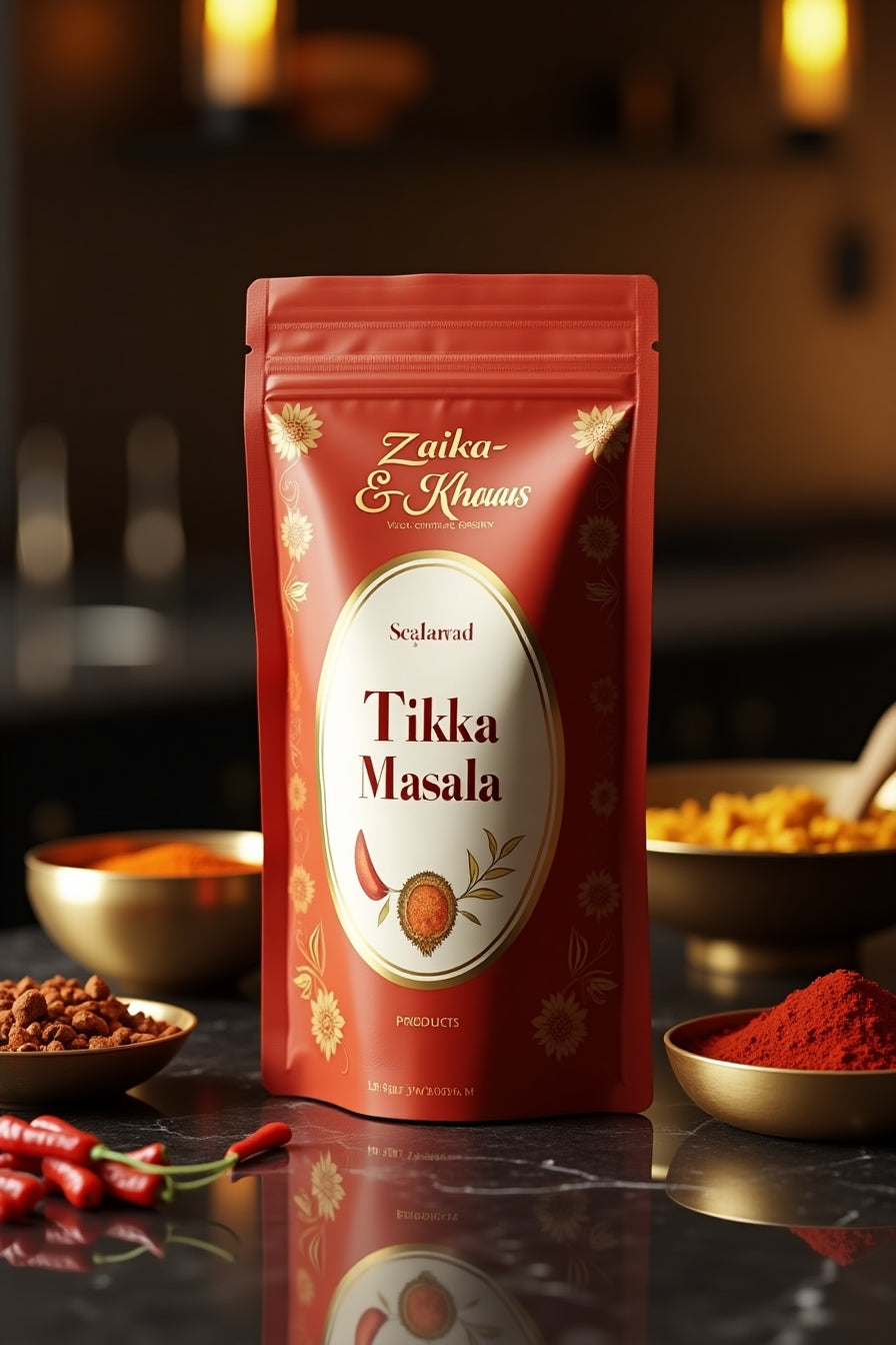 Zaika-e-Khaas Premium Tikka Masala – Authentic Smoky & Spicy Blend for BBQ & Grill