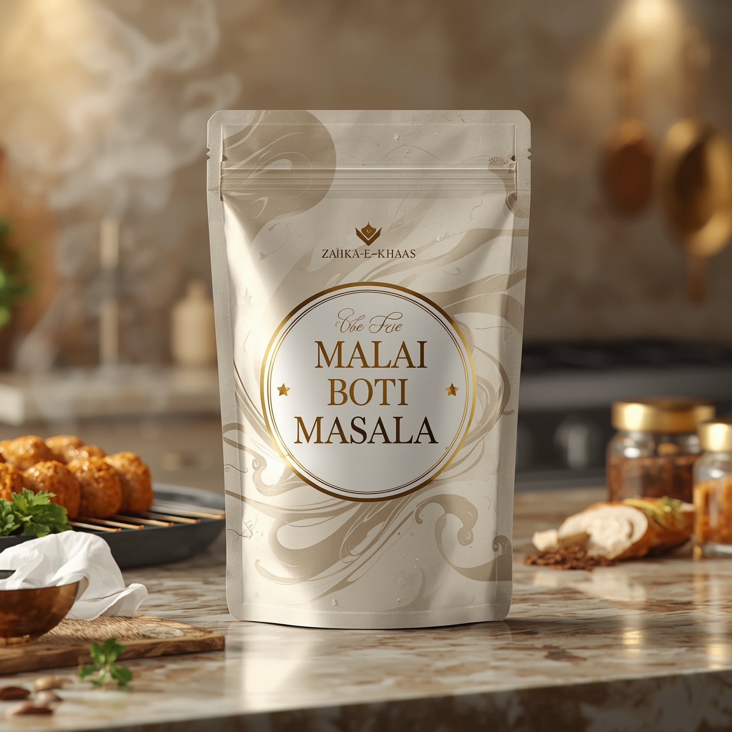 Zaika-e-Khaas Malai Boti Masala – Creamy, Mild & Flavorful Spice Mix for BBQ & Grill
